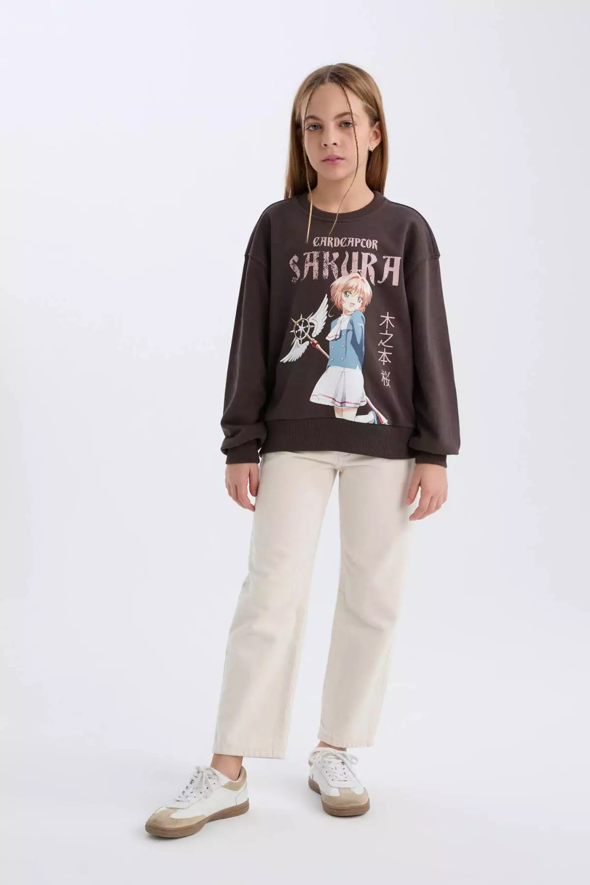 着せ替え服・アウトフィット sakura Men's Japanese Sakura Mask Pattern Fuzzy Fleece-lined Kangaroo