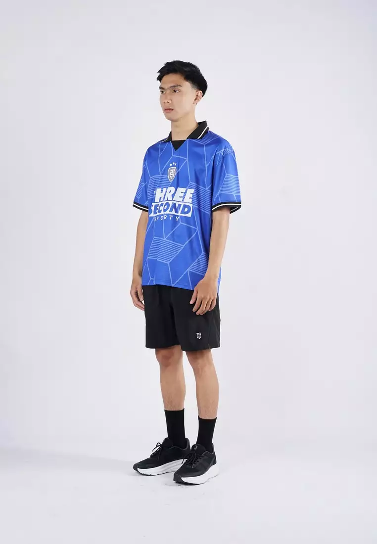 3Second Men's Collar Jersey T-Shirt Short Sleeve Relaxed Fit Polyester Diego OL-C290725