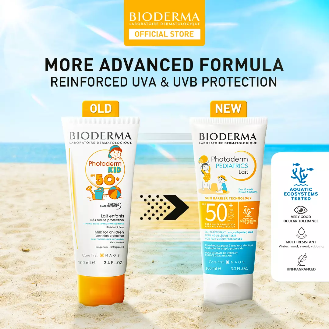 Bioderma Photoderm Pediatrics Lait SPF 50+ 100 ml - Sunscreen untuk Anak Anak