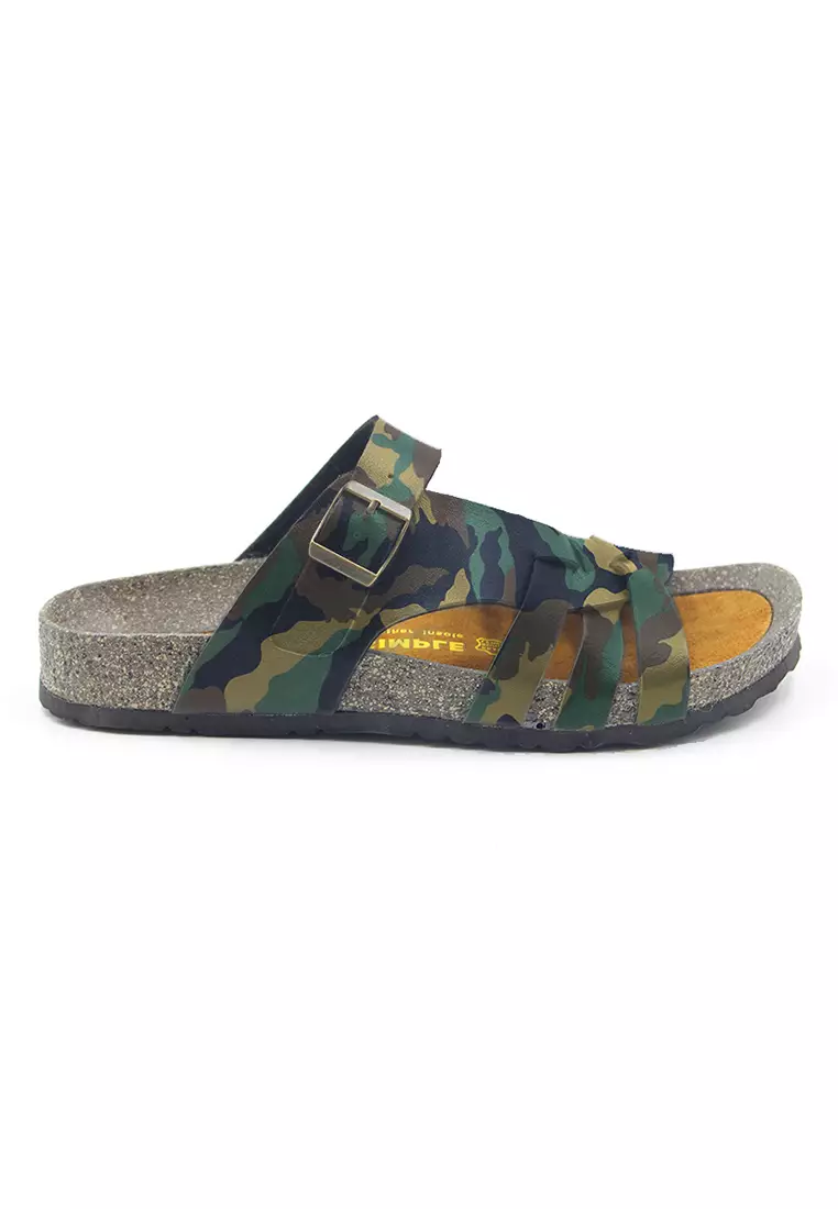 Istanbul - Camouflage Leather Sandals & Flip Flops & Slipper