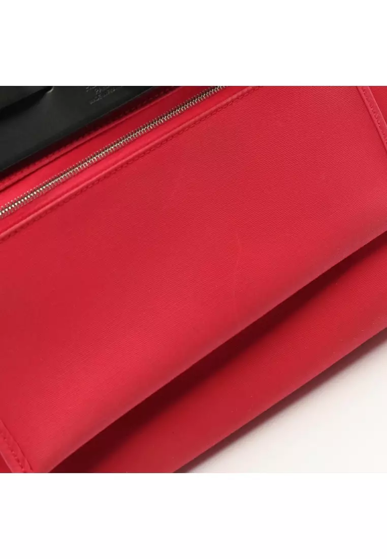 Pre-Loved Hermès herBag Zip PM rose extreme Handbag Toile Officier vache hunter Pink purple black silver hardware 2WAY A stamp