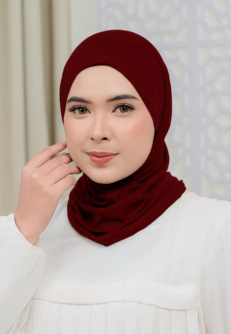 HIJAB INSTAN LUMA - DEEP MAROON