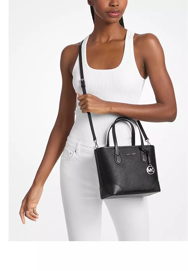 Eva Extra-Small Saffiano Leather Convertible Tote Bag