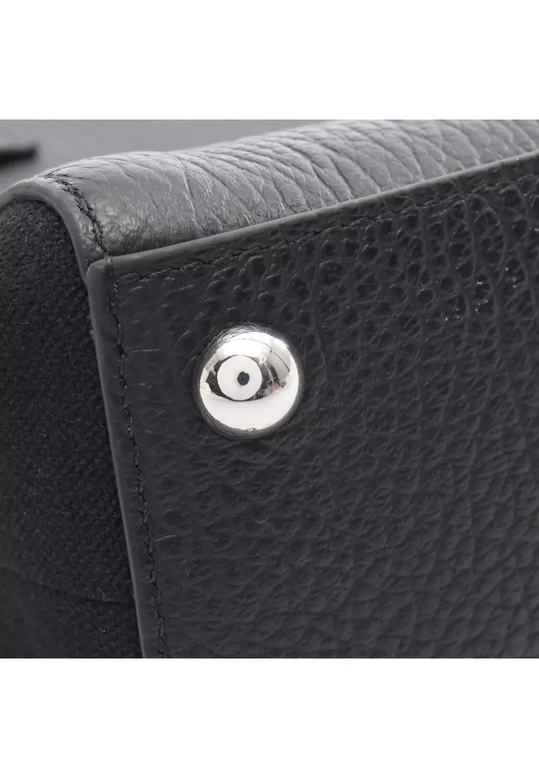 Pre-Loved Maison Margiela 5AC Handbag tote bag canvas leather black 2WAY