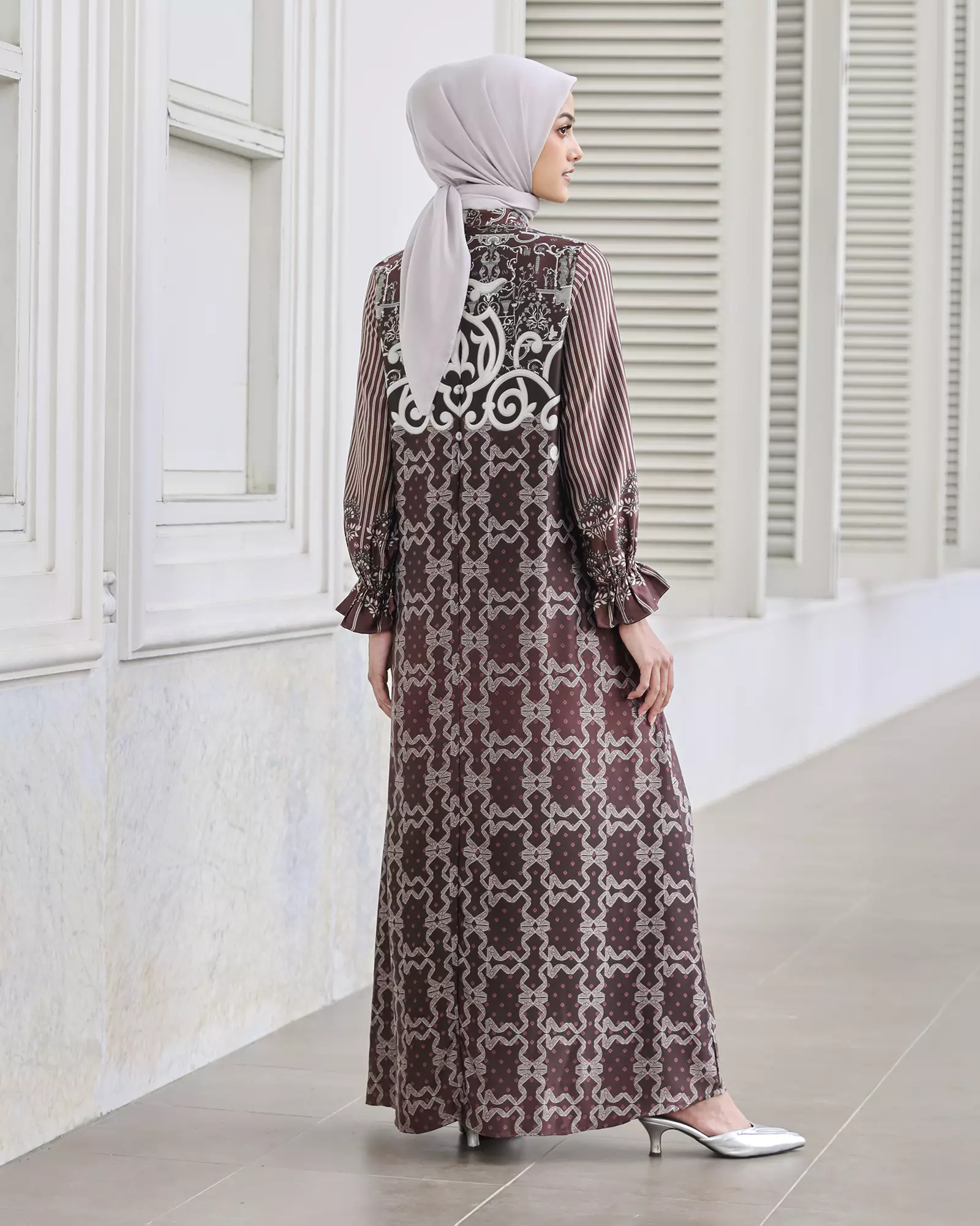 Geulis.id ARUMAYA DRESS / MAXY DRESS / BAJU LEBARAN - WINE