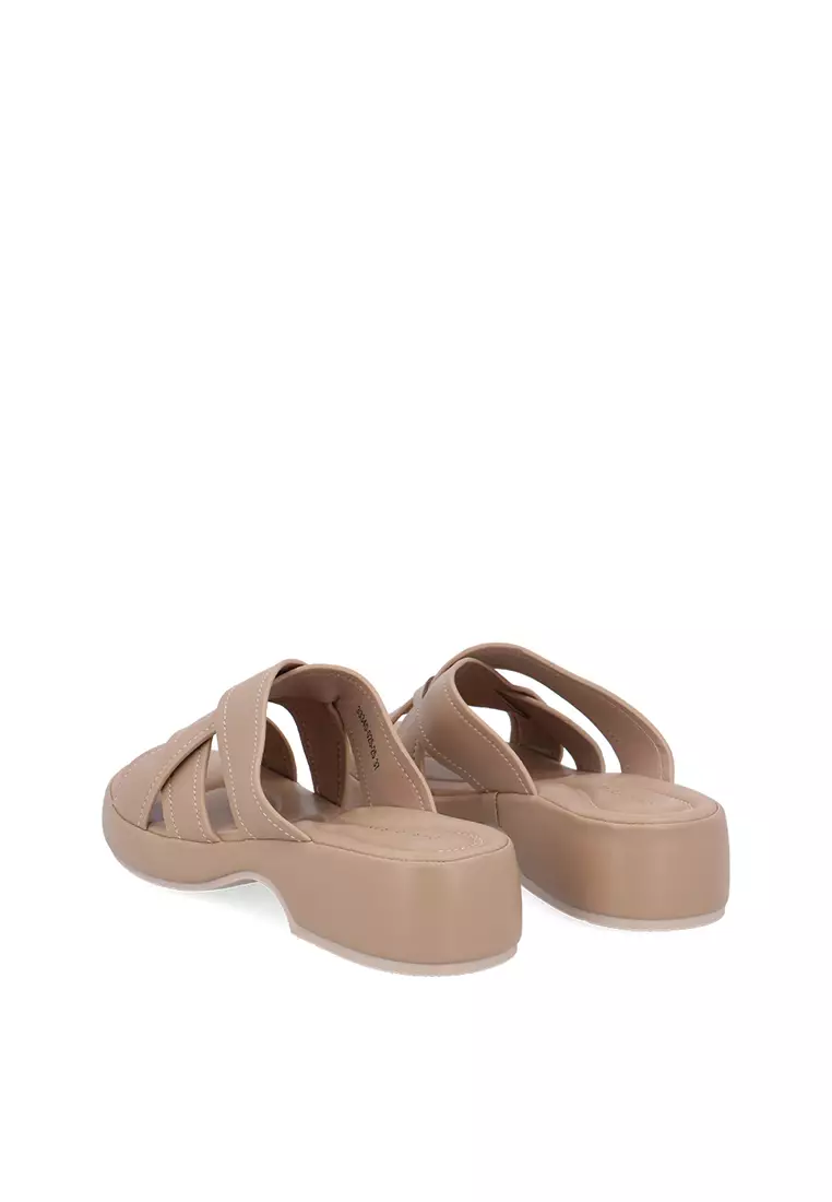 Medium Brown CR Calla Wedge Sandals