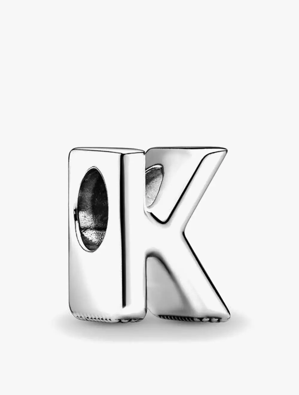 Letter K silver charm