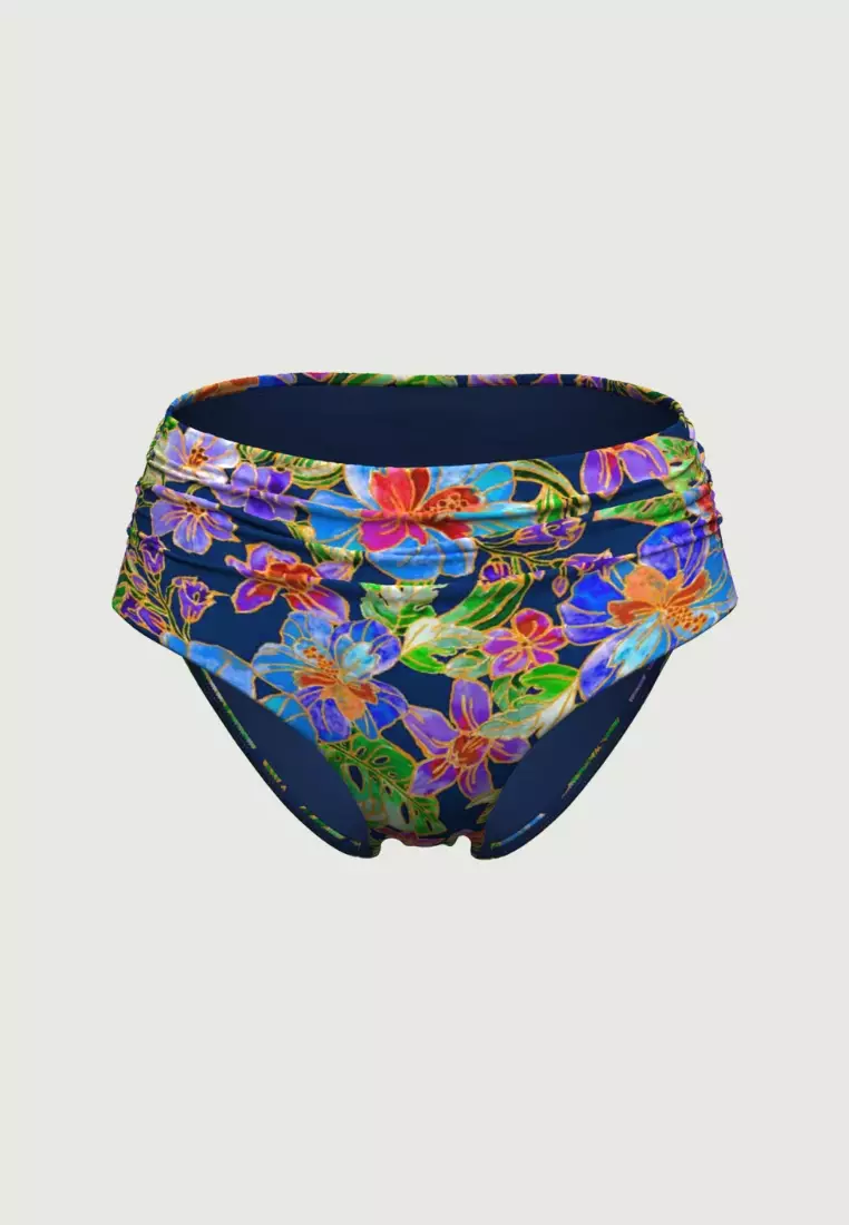 Tropadelic Island Navy Ruched Full Classic Pant