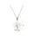 Glamorousky white Simple and Fashion Flower 316L Stainless Steel Pendant with Cubic Zirconia and Necklace 81C81ACE86E145GS_2