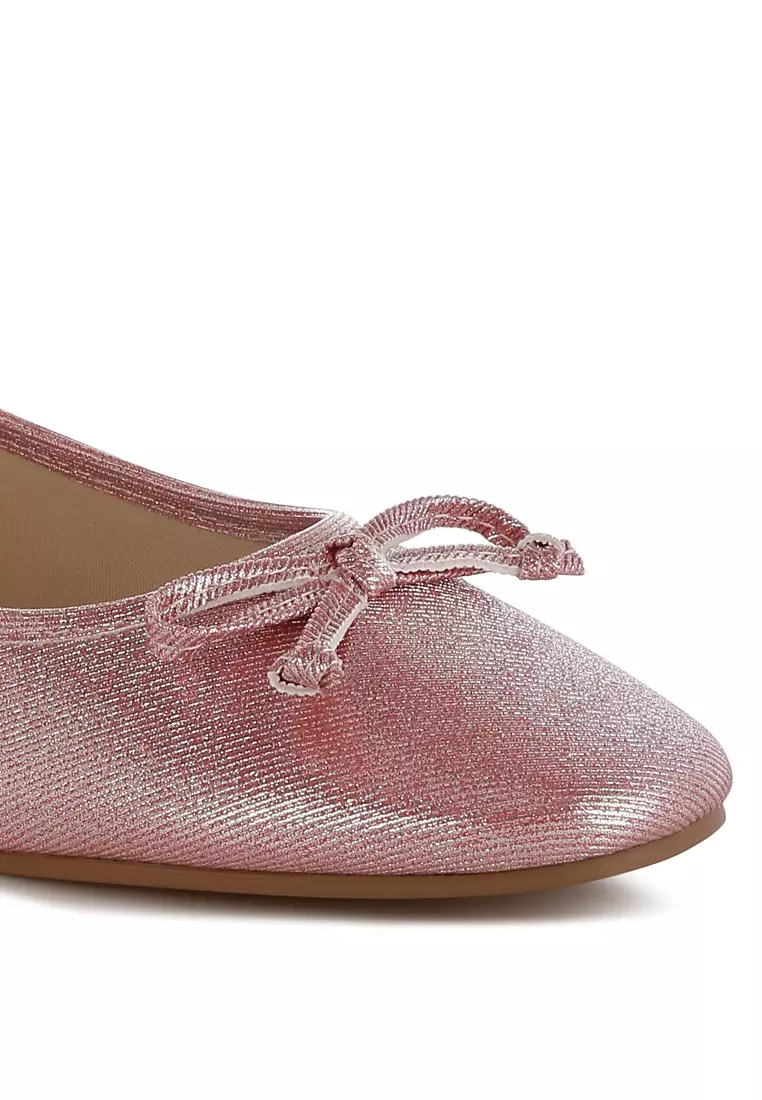 Sepatu Balet Metalik Warna Merah