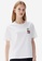 FILA white Women's Sequin Cherry Embroidery FILA Logo Cotton T-shirt 9AF28AA6D7E575GS_1