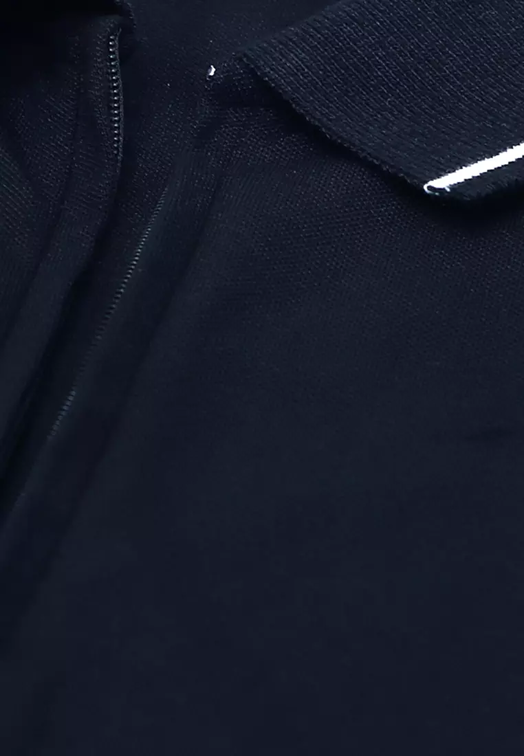 Men's Dry Fit Zipped Poloshirt - Sky Captain