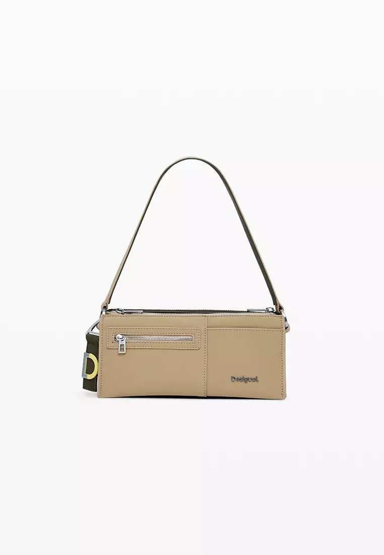 Small two-tone convertible bag