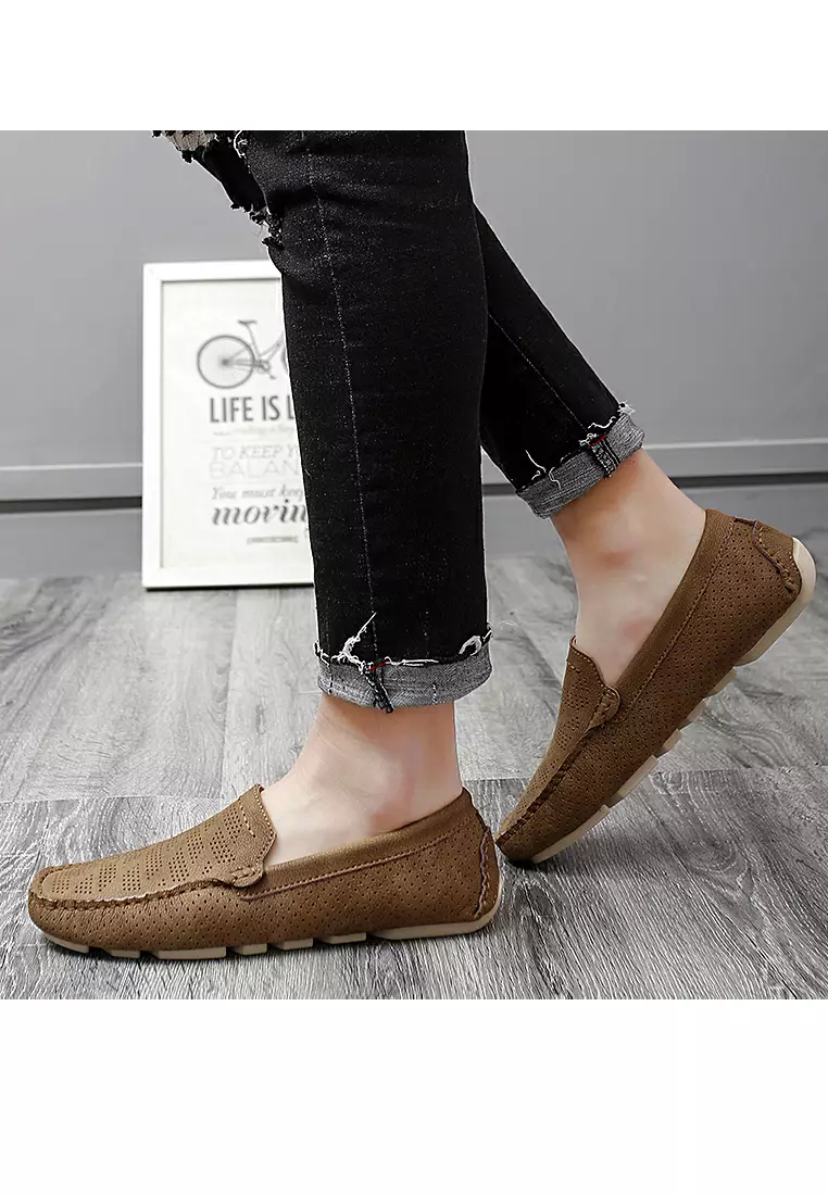 沖孔的真皮樂福鞋&帆船鞋YY3033