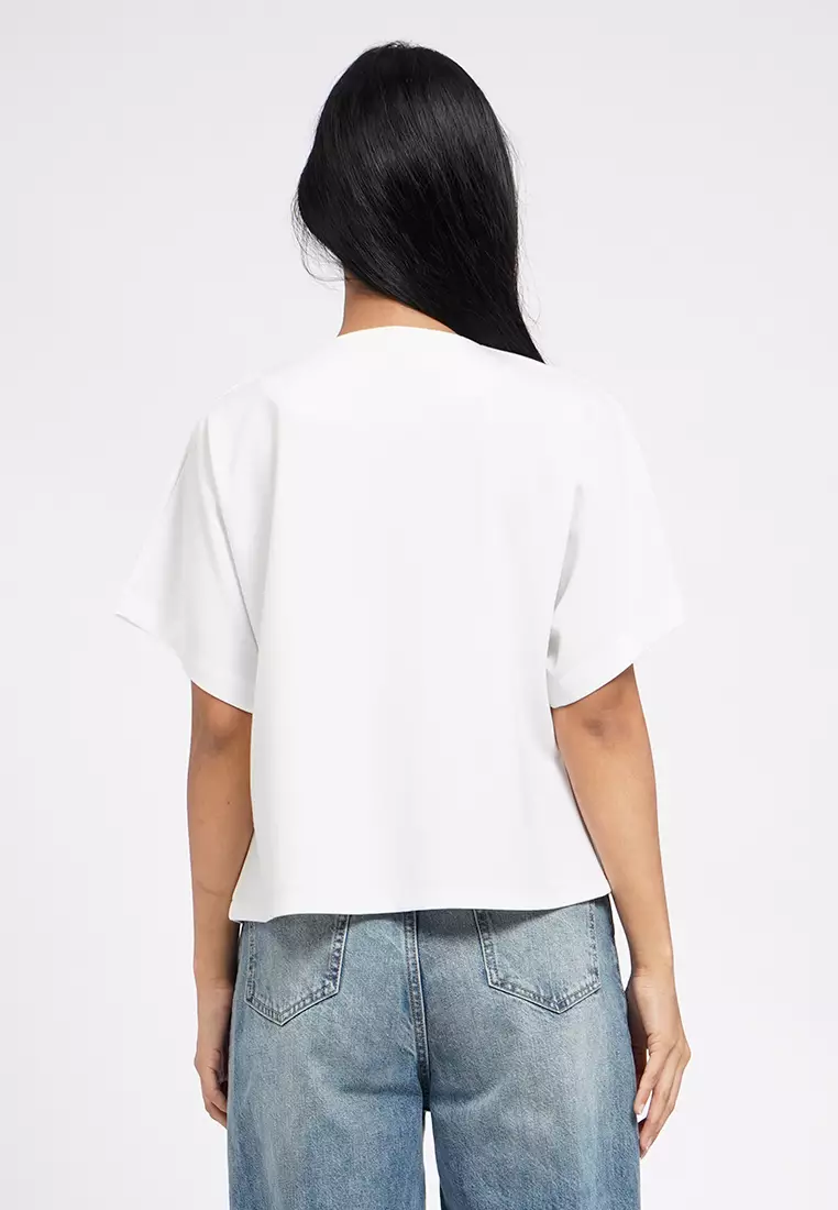V-Neck Batwing Blouse