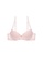 ZITIQUE pink Women's Autumn-winter 3/4 Cup Glossy Underwire Thin Padded Lingerie Set (Bra And Underwear) - Pink 0D0E8US12B238EGS_2