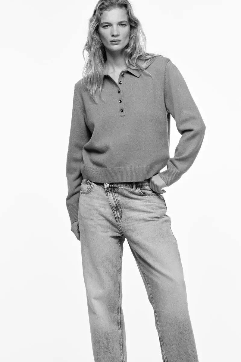 Shoulder-pad polo jumper