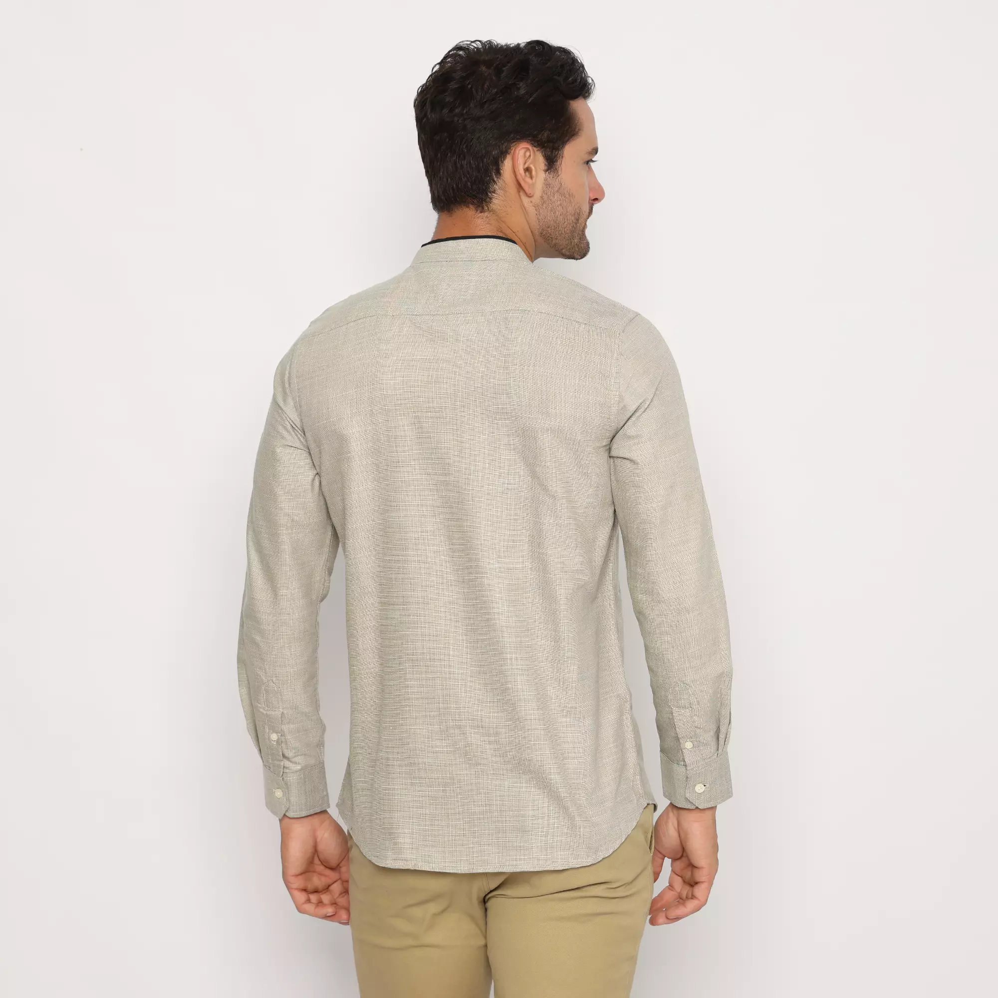 Platini Kemeja Koko Pria Lengan Panjang Katun Coklat Muda 961181