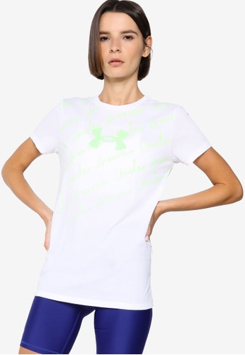 Under Armour white UA Repeat Graphic Short Sleeve T-Shirt A94CFAA4694023GS_1