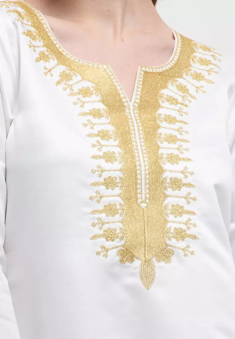 Chanira Festive Lily Tunic-White