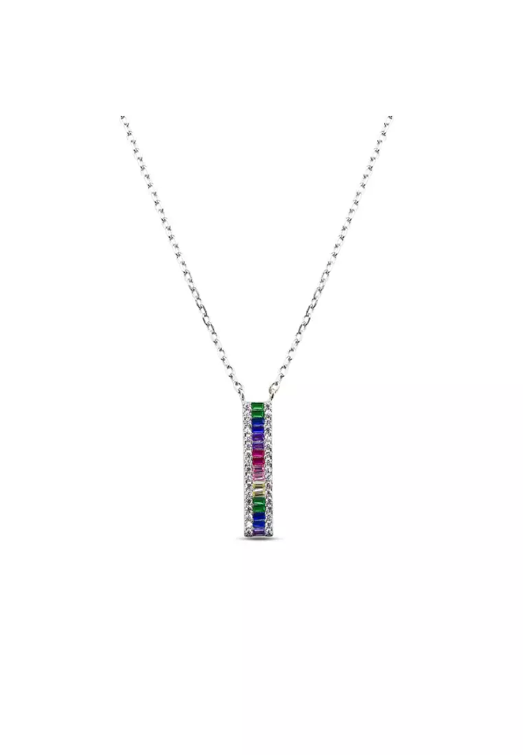 Rainbow clearance jewel necklace