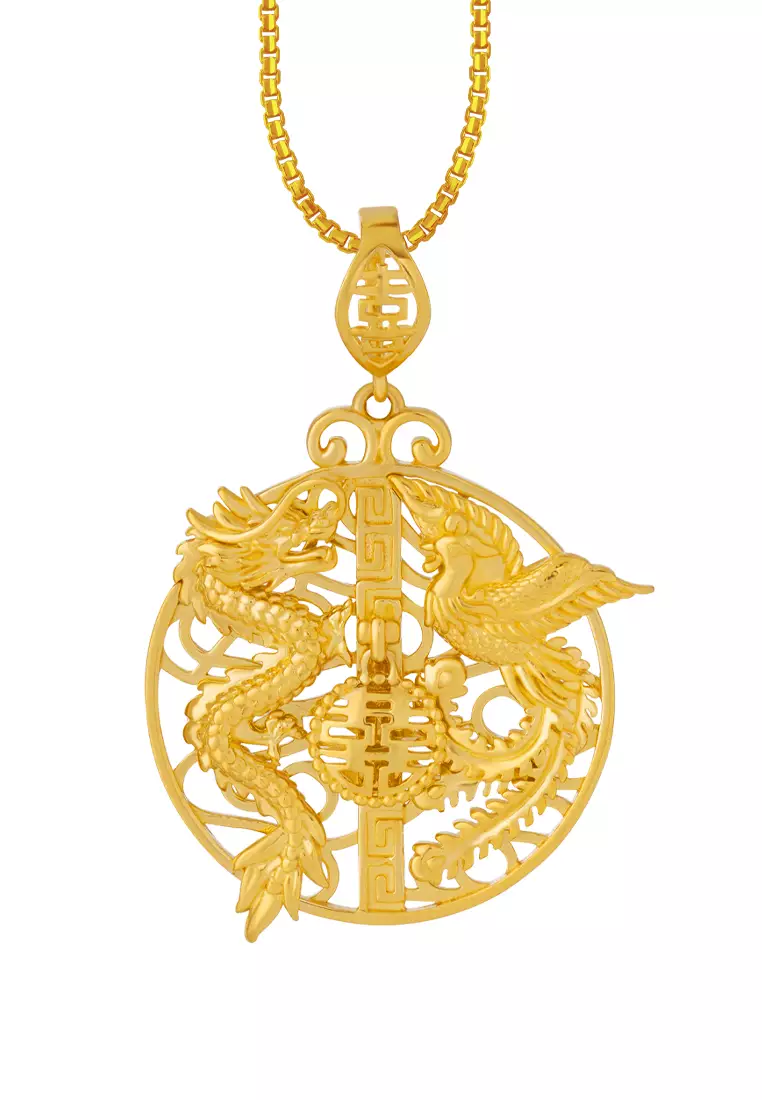 Gold phoenix clearance pendant