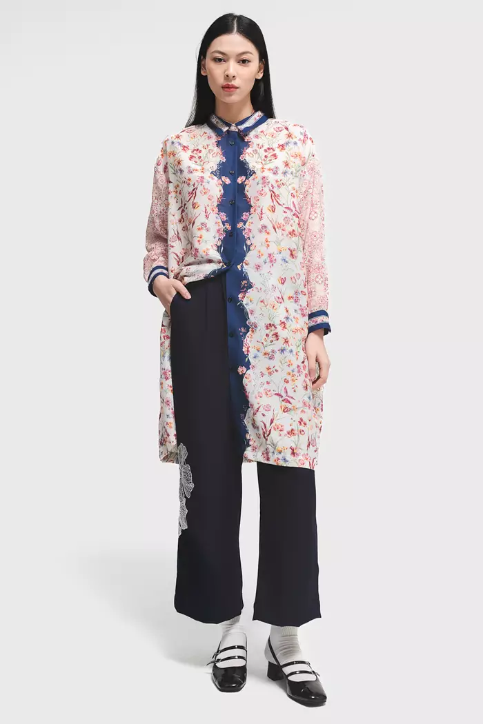 COTTONINK X Artkea - Dress Wanita Navy Noth