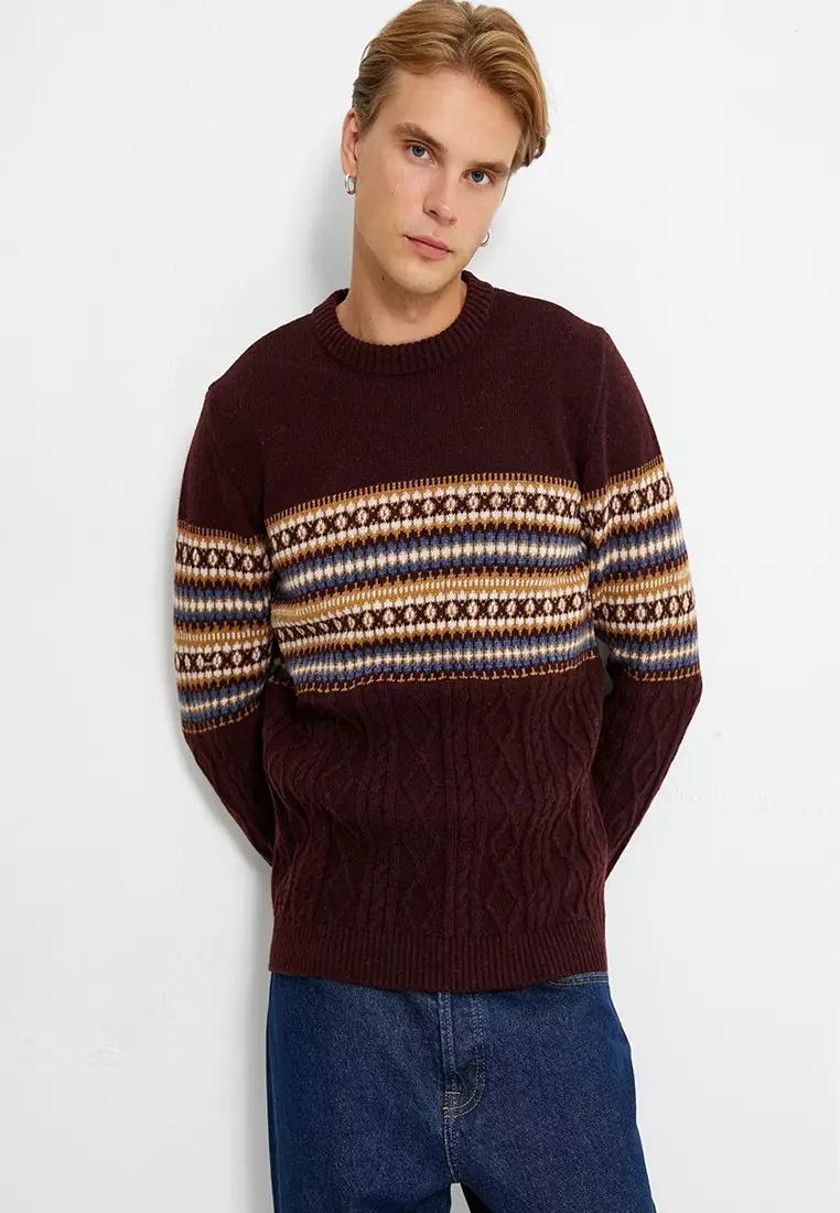 Patterned Knitted Sweater