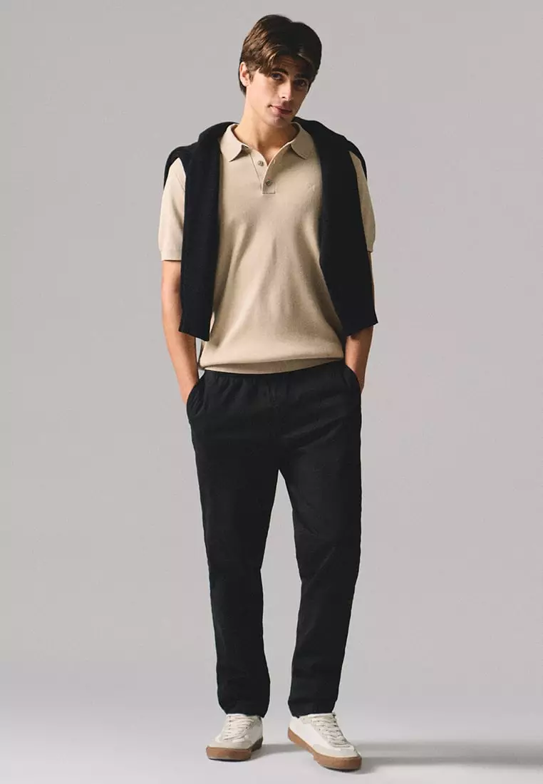 Regular Fit Premium Polo Shirt In Flat Knit