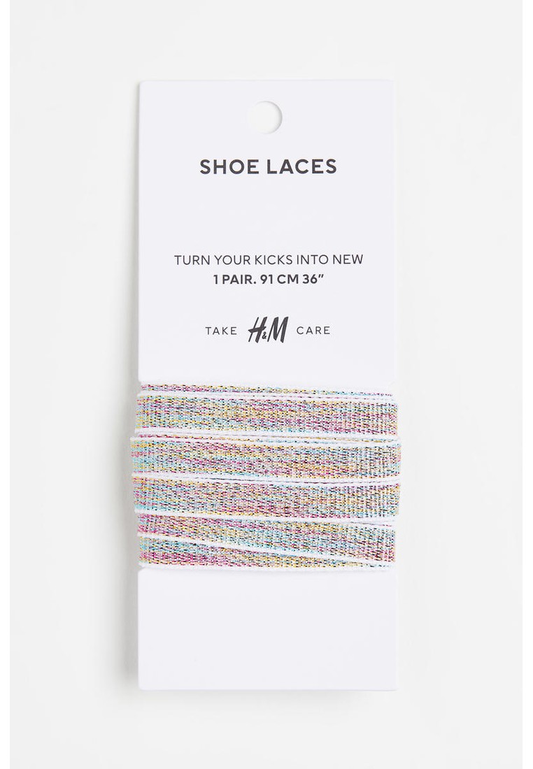 Glittery shoe laces