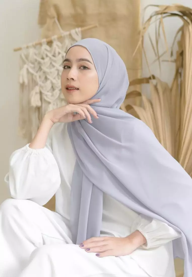 Bawal Shawl Soft Blue Grey