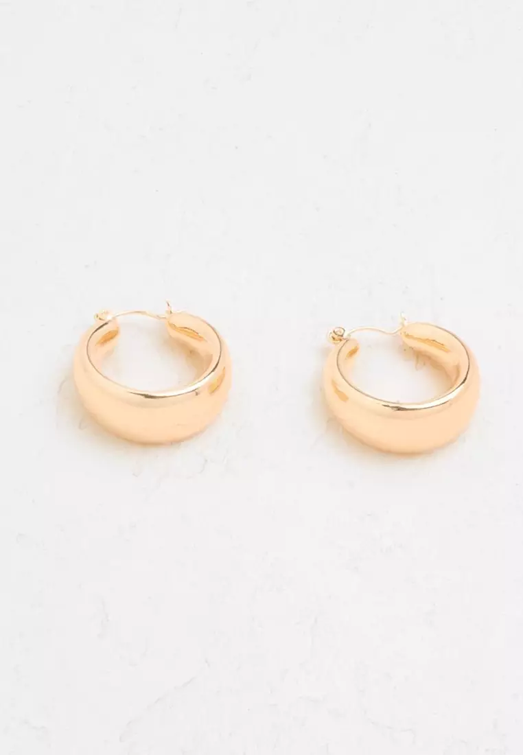 Buy Jimmy Key Thick Hoop Elegant Earrings Online ZALORA Malaysia