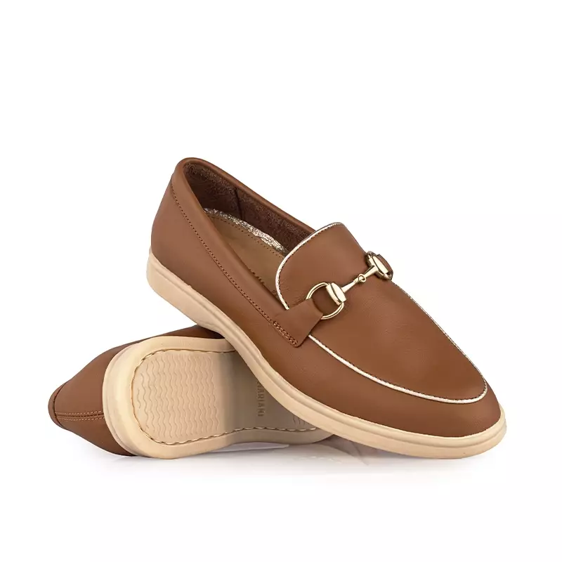 Sepatu Wanita Casual Loafer Moccasin Gino Mariani Emery 5 Light Brown