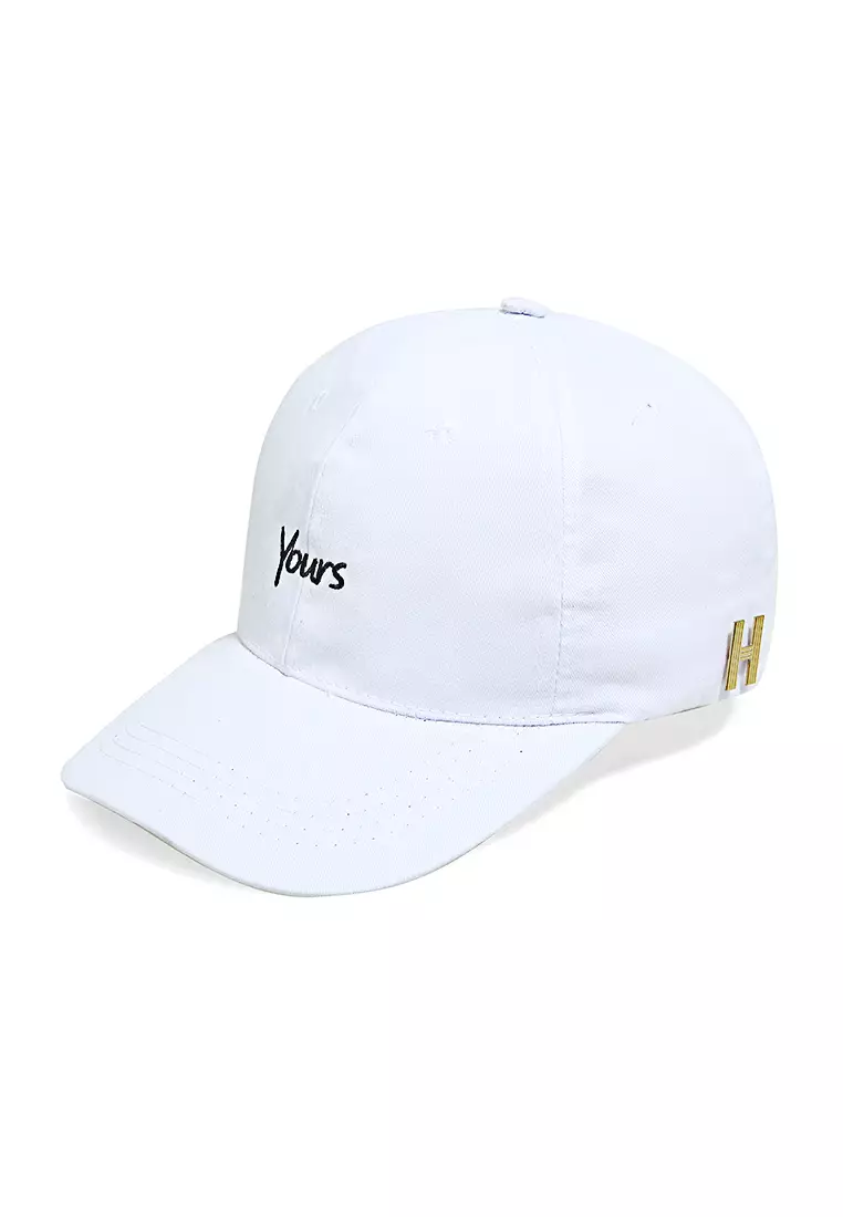 Drsh Topi Baseball Aksesoris Fashion Pria Wanita Bordir YOURS Resizable Strap Material Dril ORIGINAL - White