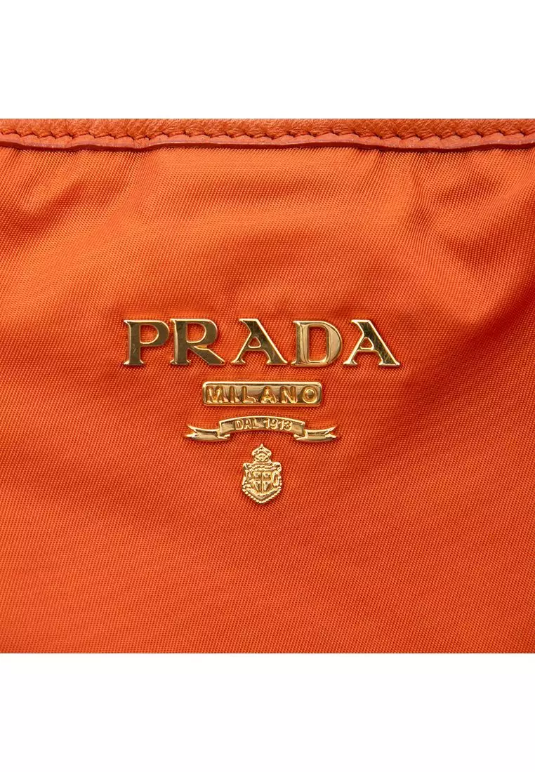Pre-Loved Prada Saffiano Trimmed Tessuto Tote