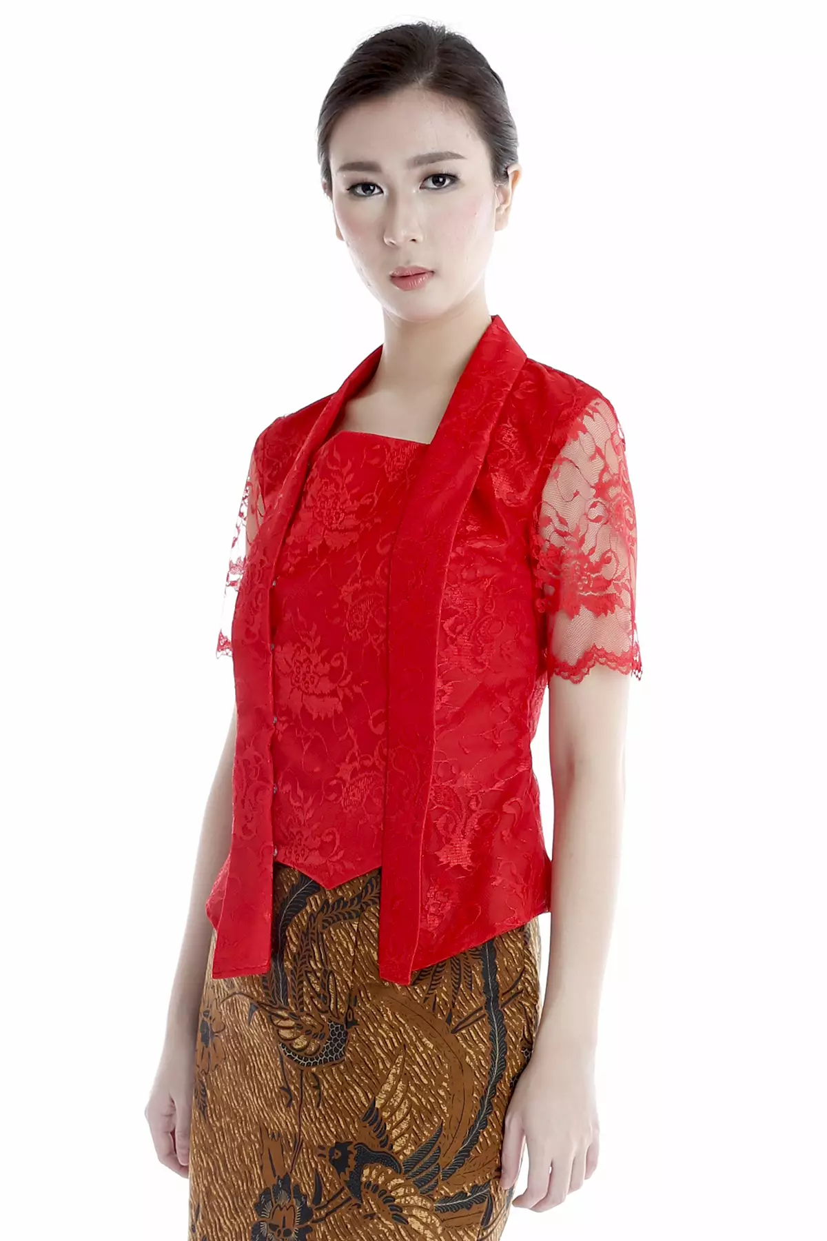 Charisma Brukat Merah Kebaya