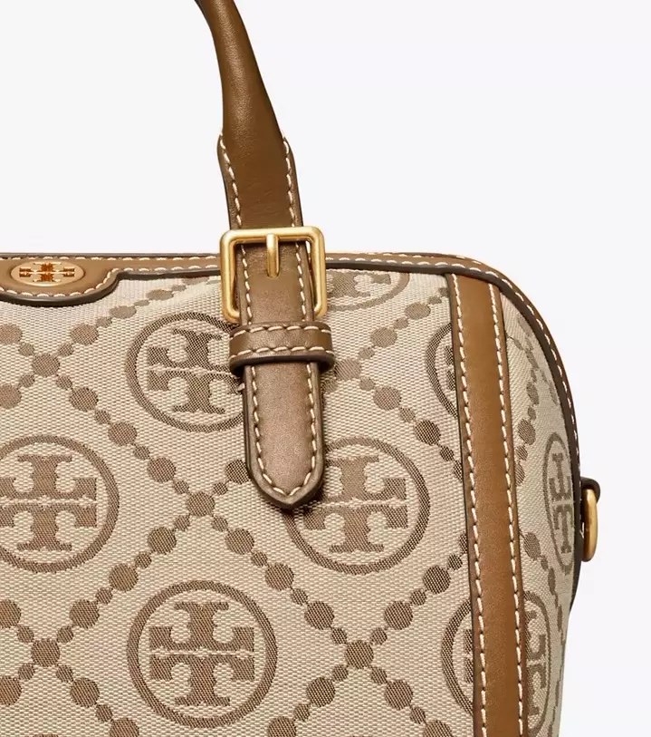 Tory Burch T Monogram Barrel Bag Hazelnut