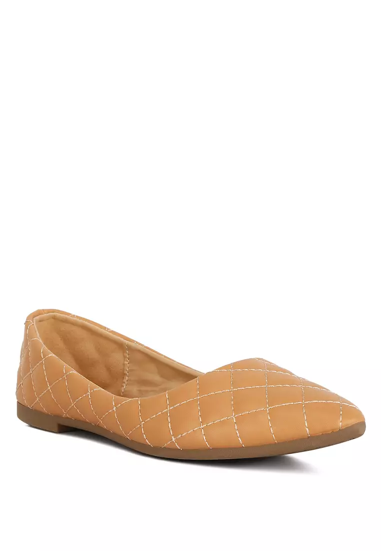 London Rag Beige Quilted Ballet Flats 2024 | Buy London Rag Online ...