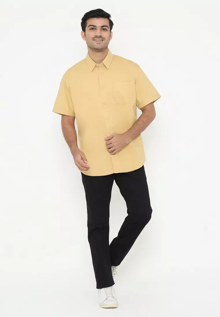 POLICE Kemeja Polos Cotton Regular Fit Pria