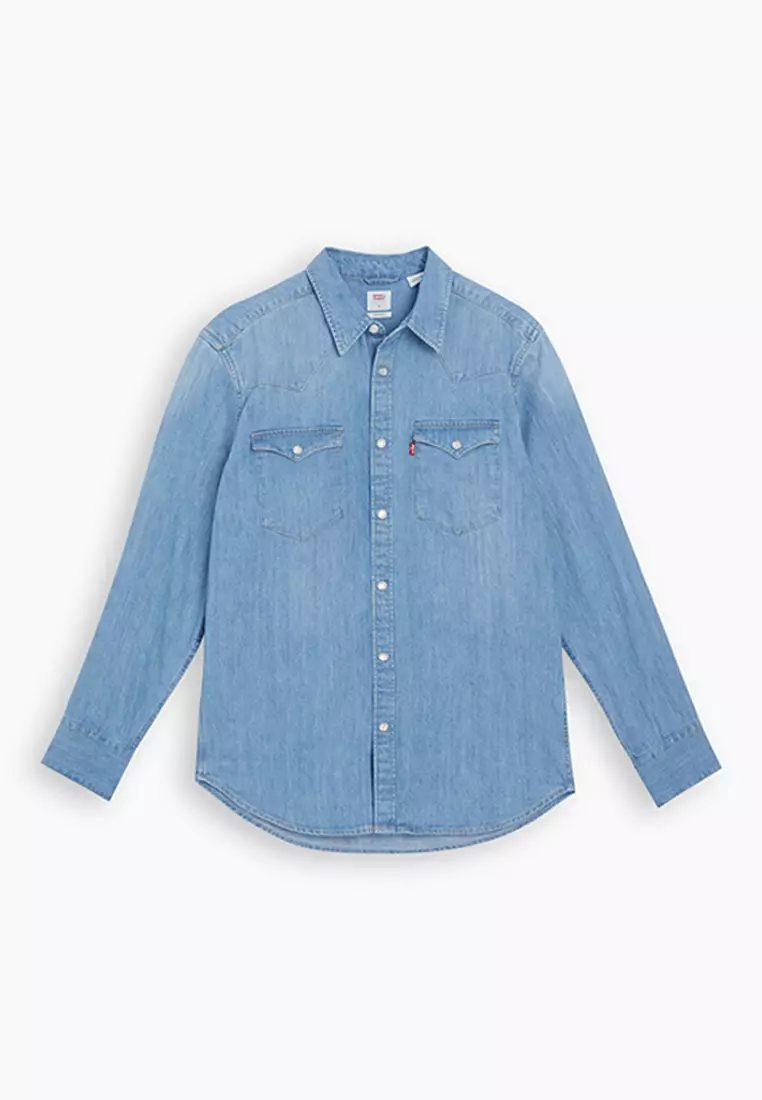 Mens levi's barstow hot sale denim shirt