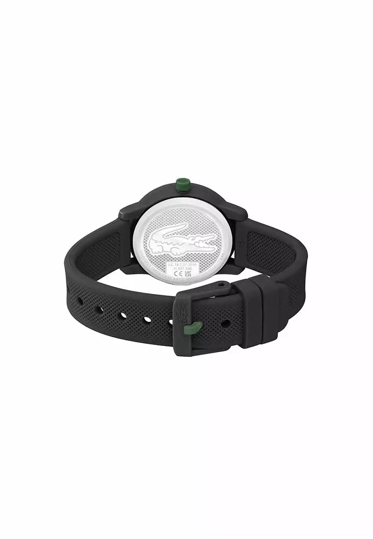 12.12 Kids Watch Black Silicone Strap - Black Dial 2030042MY
