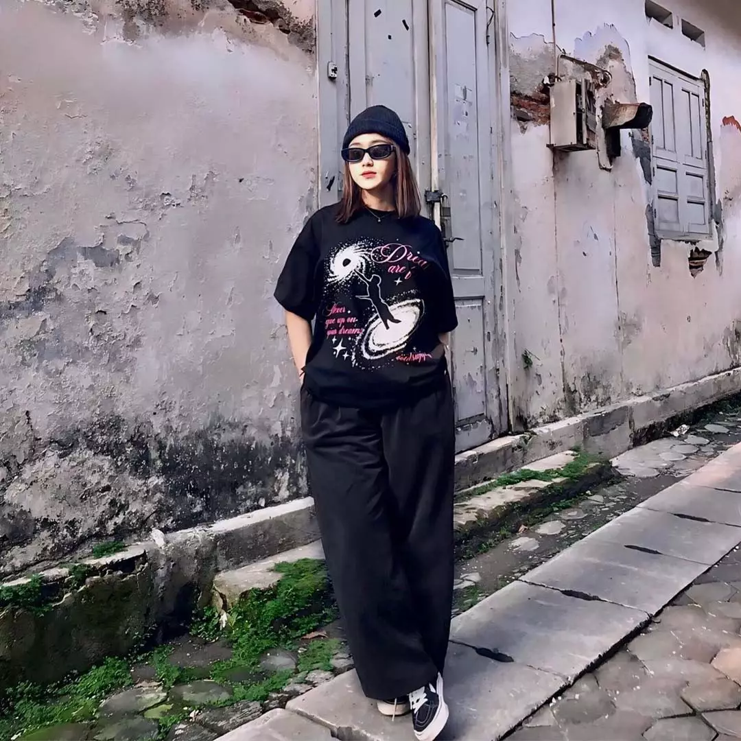 OOTDSUPPLY Boxy Fit Oversize Real Dream Black & Benhur l Tshirt Boxyfit l Kaos Boxy OVZB007