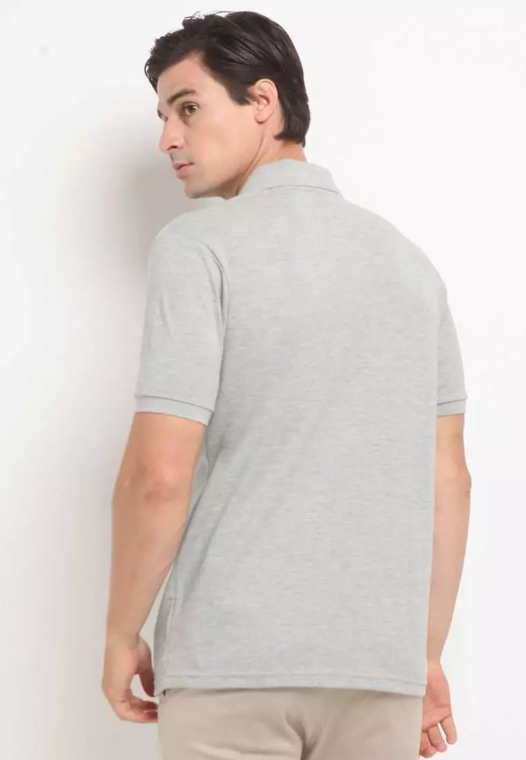 Hammer Men Basic Polo | Kaos Kerah Pria Reguler Lengan Pendek Grey Z1PO001A1