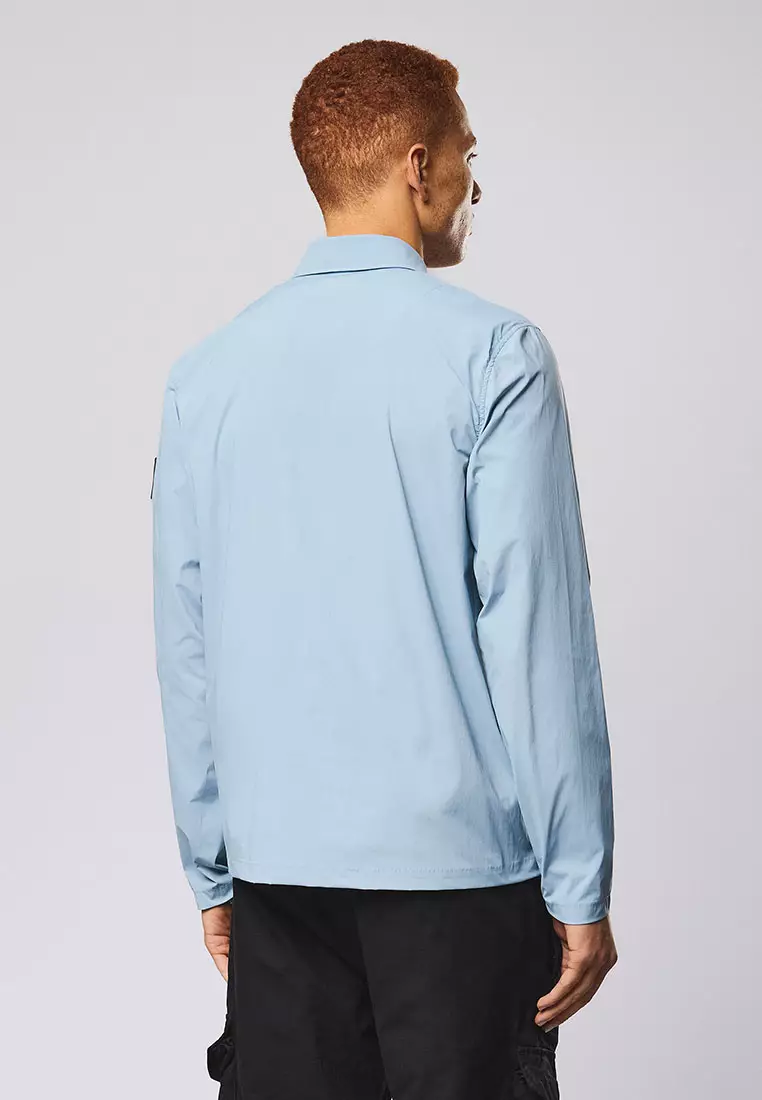 MENS BLUE TOURMALINE SOUTHBANK TECHNICAL OVERSHIRT