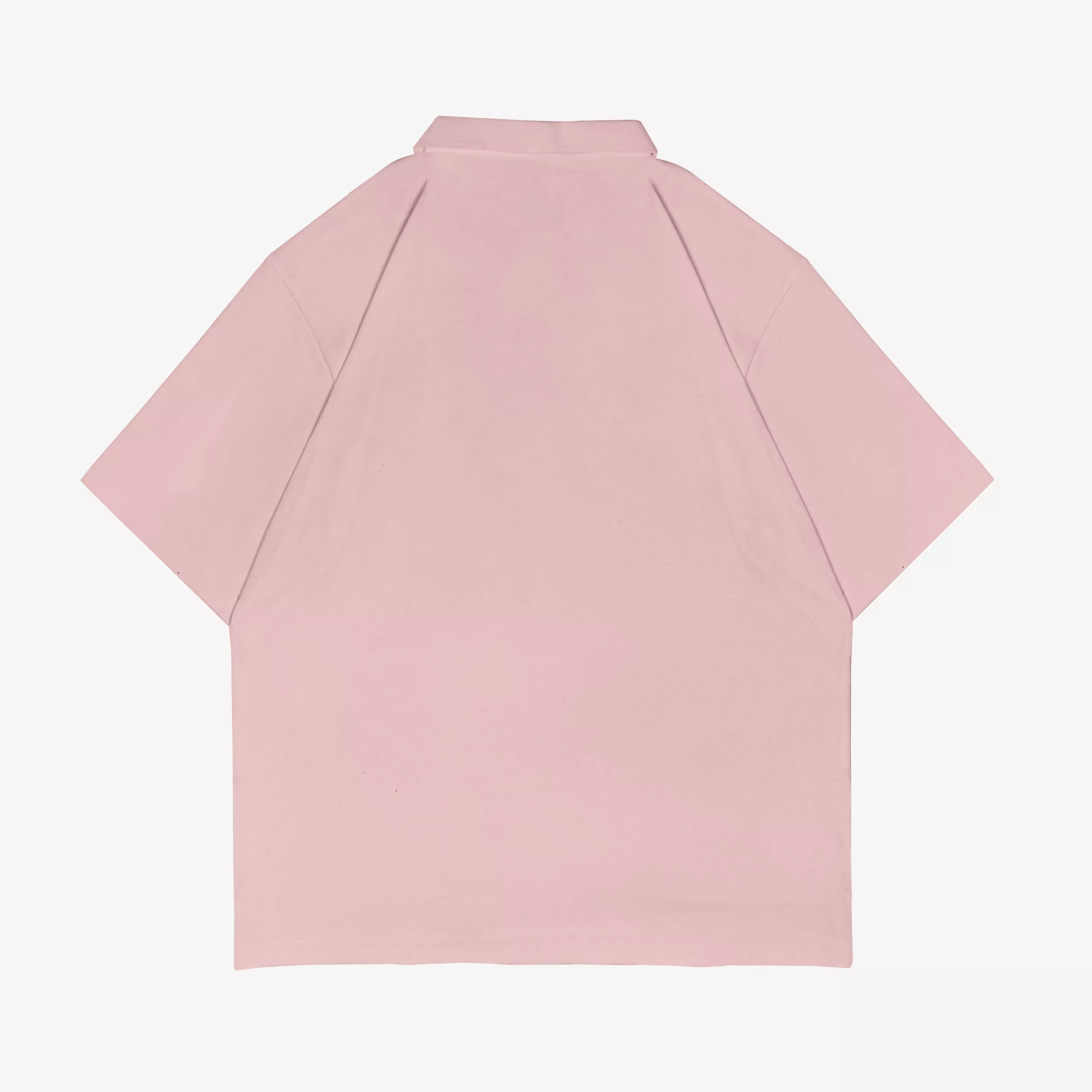 OOTDSUPPLY Oversize Polo Shirt Pencil Dusty Pink & Black l Kaos Oversize Pria dan Wanita OVZ-PS005