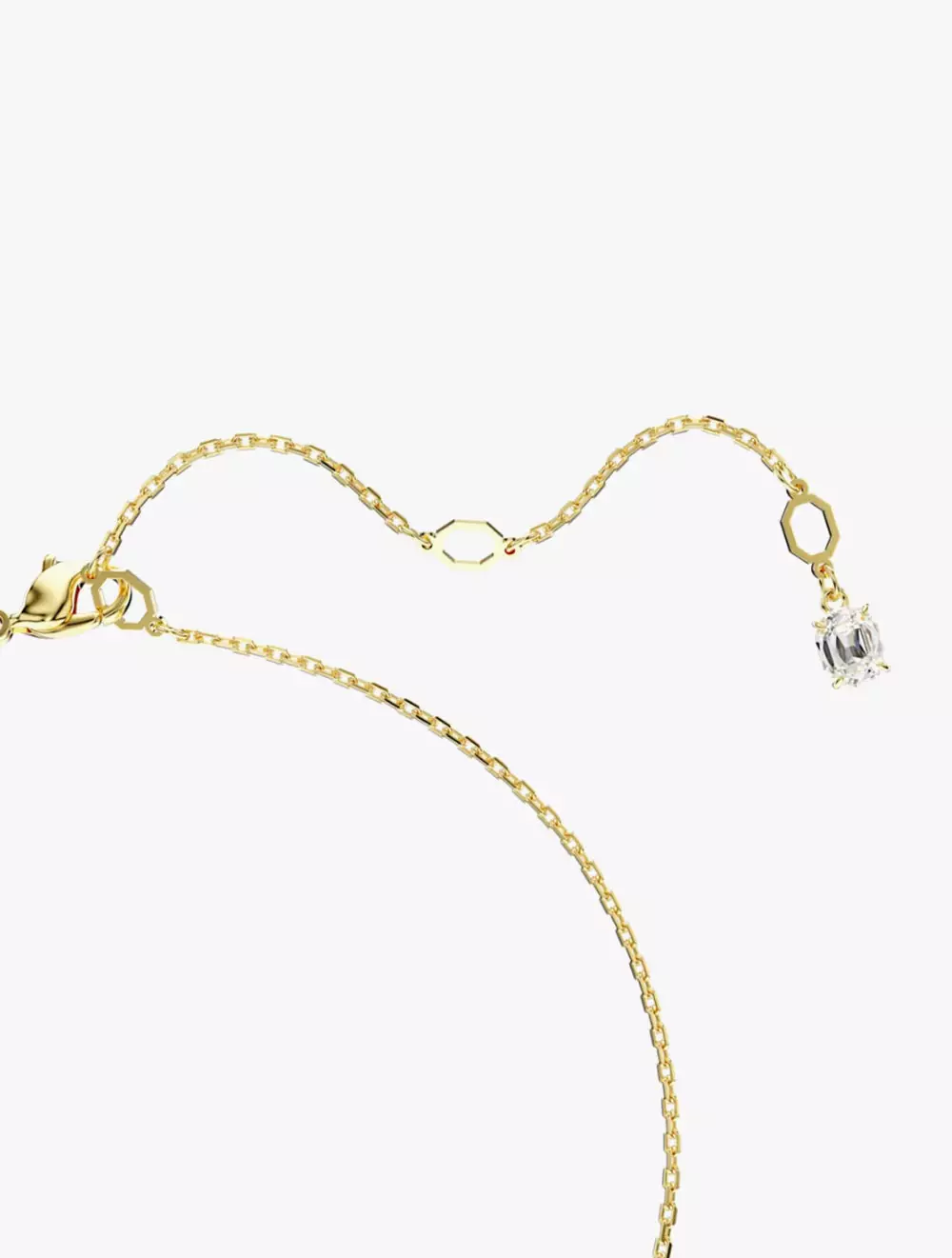 Imber Pendant, Round Cut, White, Gold-Tone Plated - White