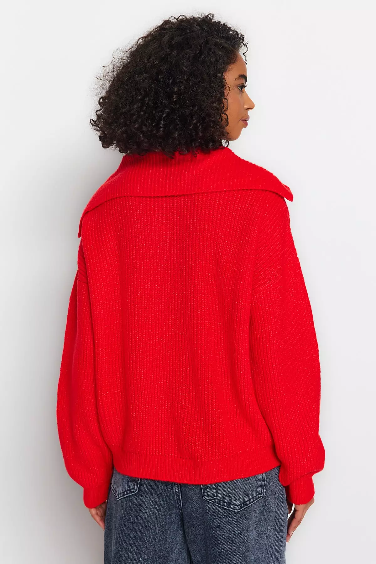 Red on sale wool sweater