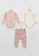 LC Waikiki pink Baby Girl's Bodysuit & Trousers Set D2F3BKA4608412GS_2