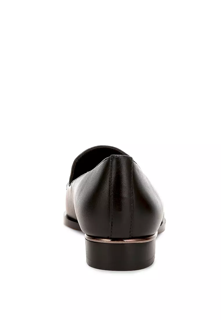 Sepatu Kulit Asli Bertabur Warna Hitam