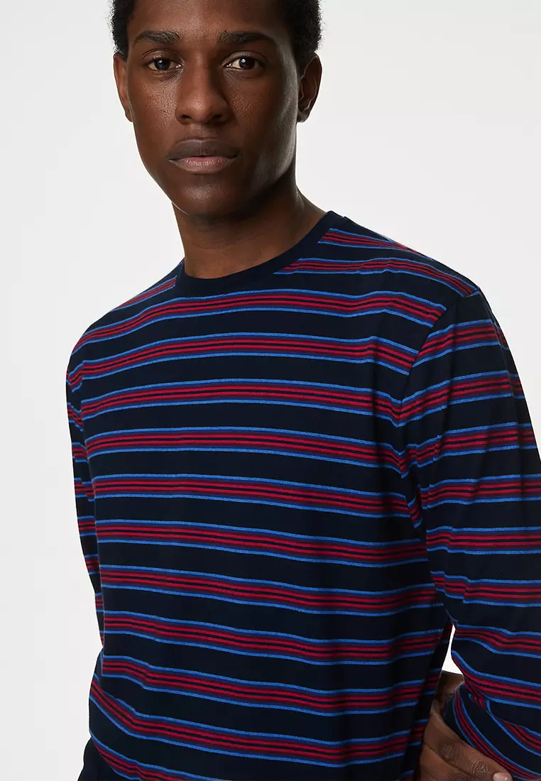 Pure Cotton Striped Pyjama Set